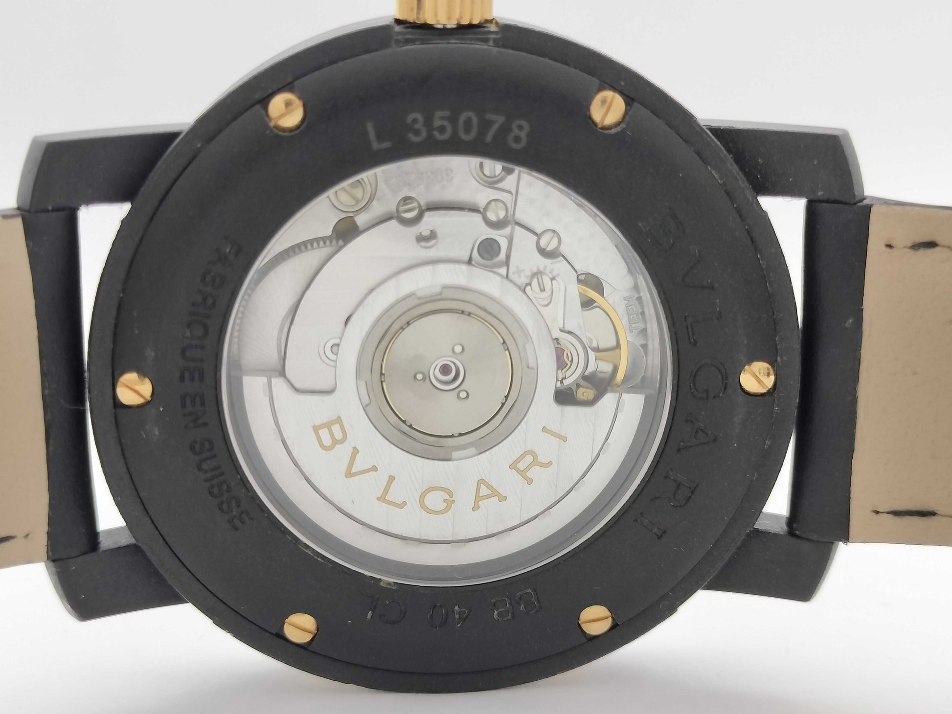BVLGARI BB40CL 1884 L35078 Black Dial Automatic Men's Watch
