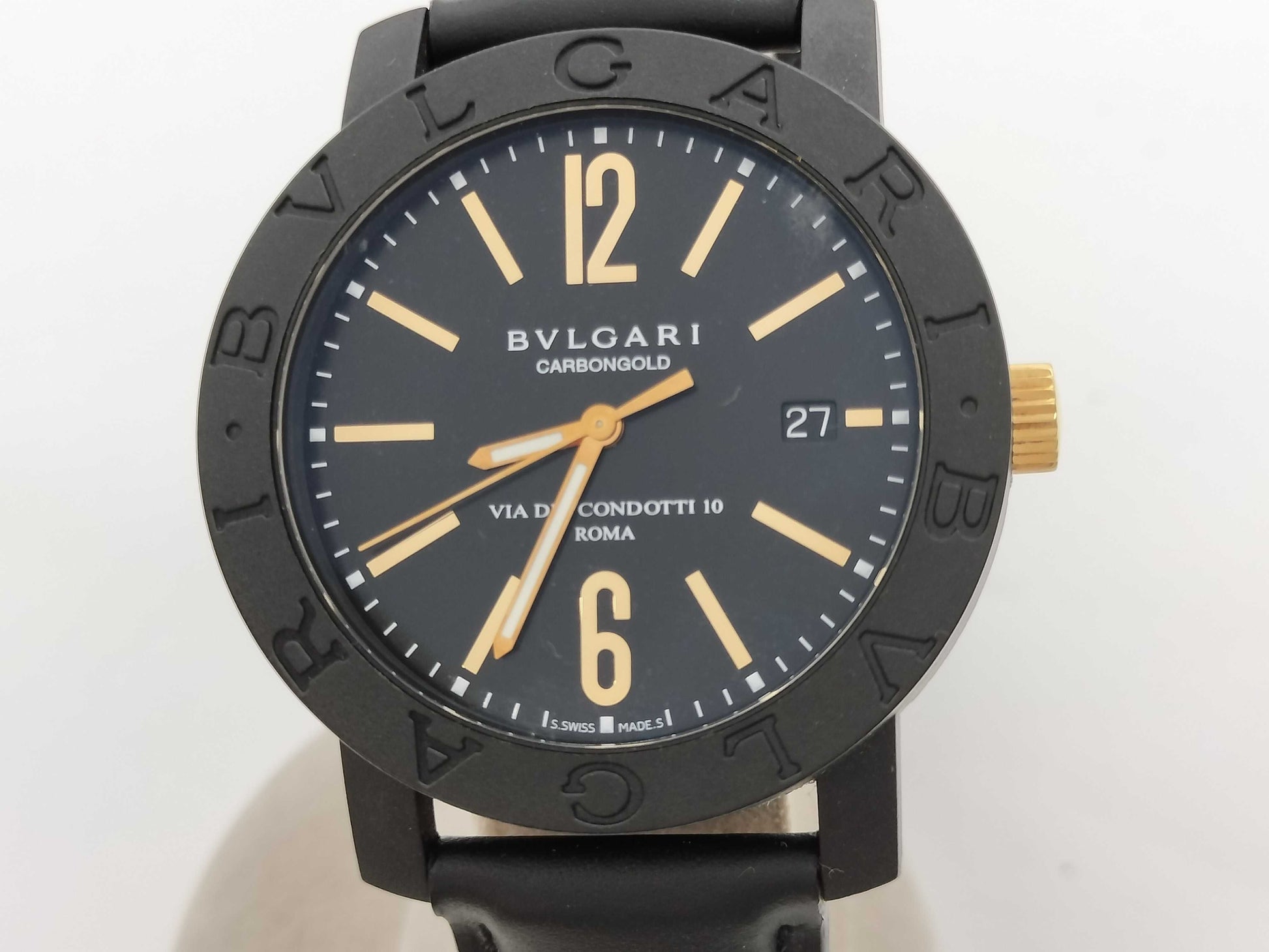 BVLGARI BB40CL 1884 L35078 Black Dial Automatic Men's Watch