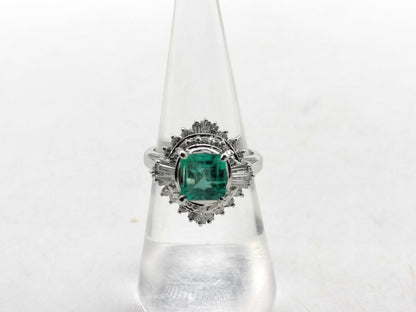 E1.15ct D0.85ct PT900 11.7g Ring 