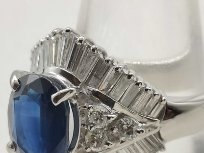S3.02ct D1.49ct PT900 12.2g Ring 