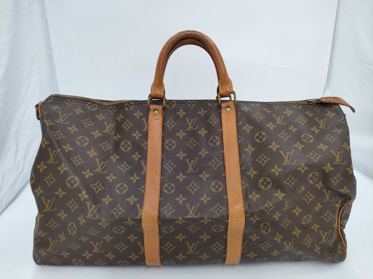 LOUIS VUITTON Monogram Keepall Bandouliere/No Band Boston Bag