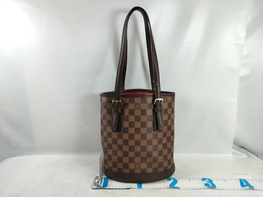 LOUIS VUITTON N42240 Damier Bucket PM Tote Bag with Pouch