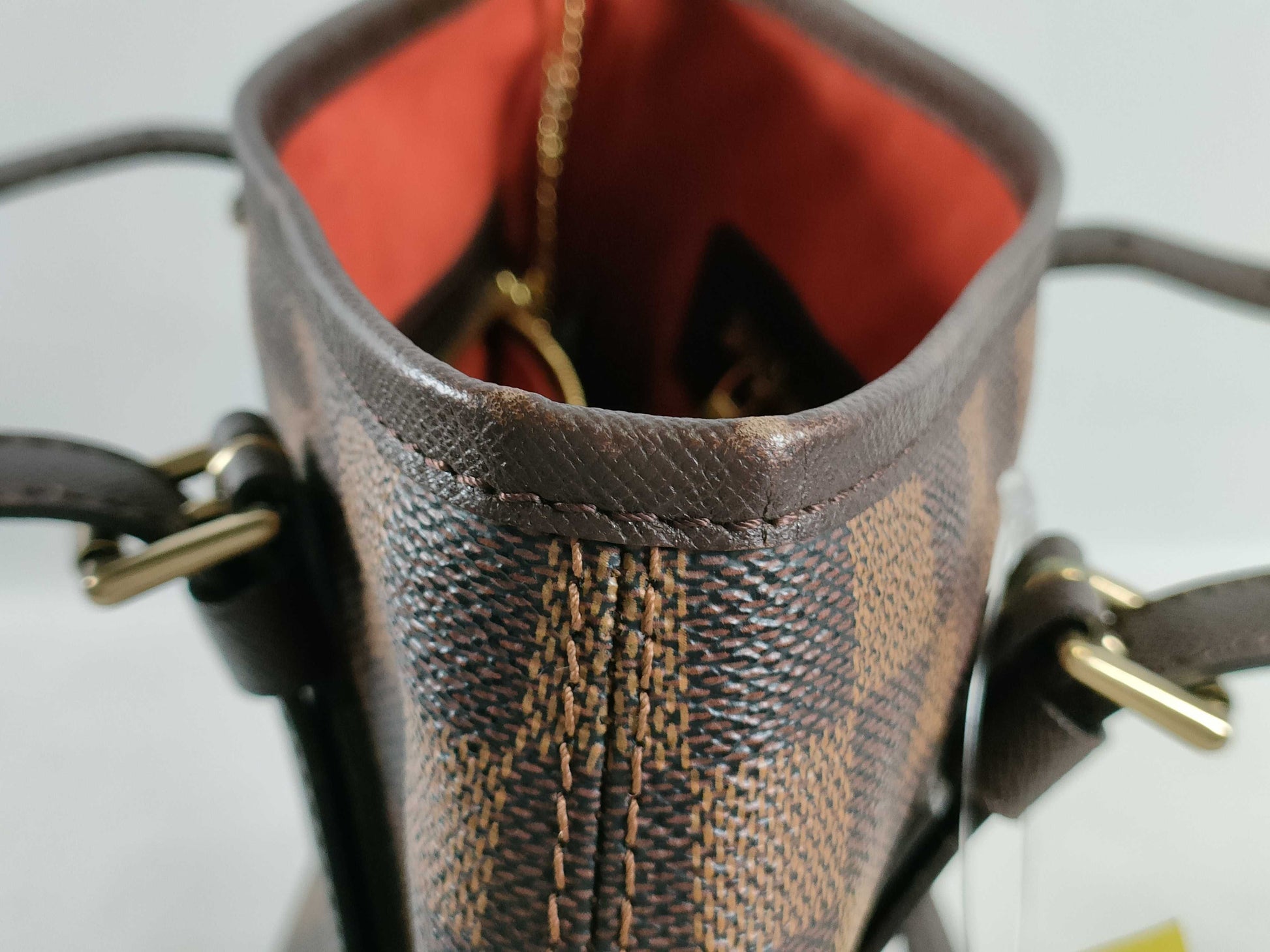 LOUIS VUITTON N42240 Damier Bucket PM Tote Bag with Pouch