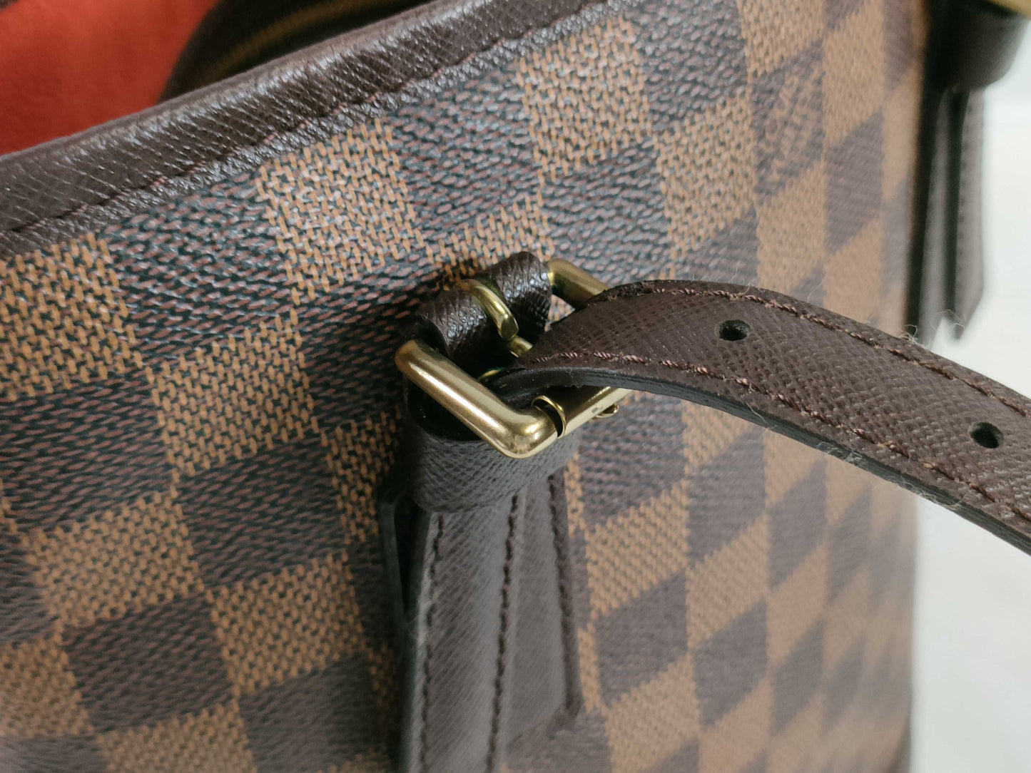 LOUIS VUITTON N42240 Damier Bucket PM Tote Bag with Pouch