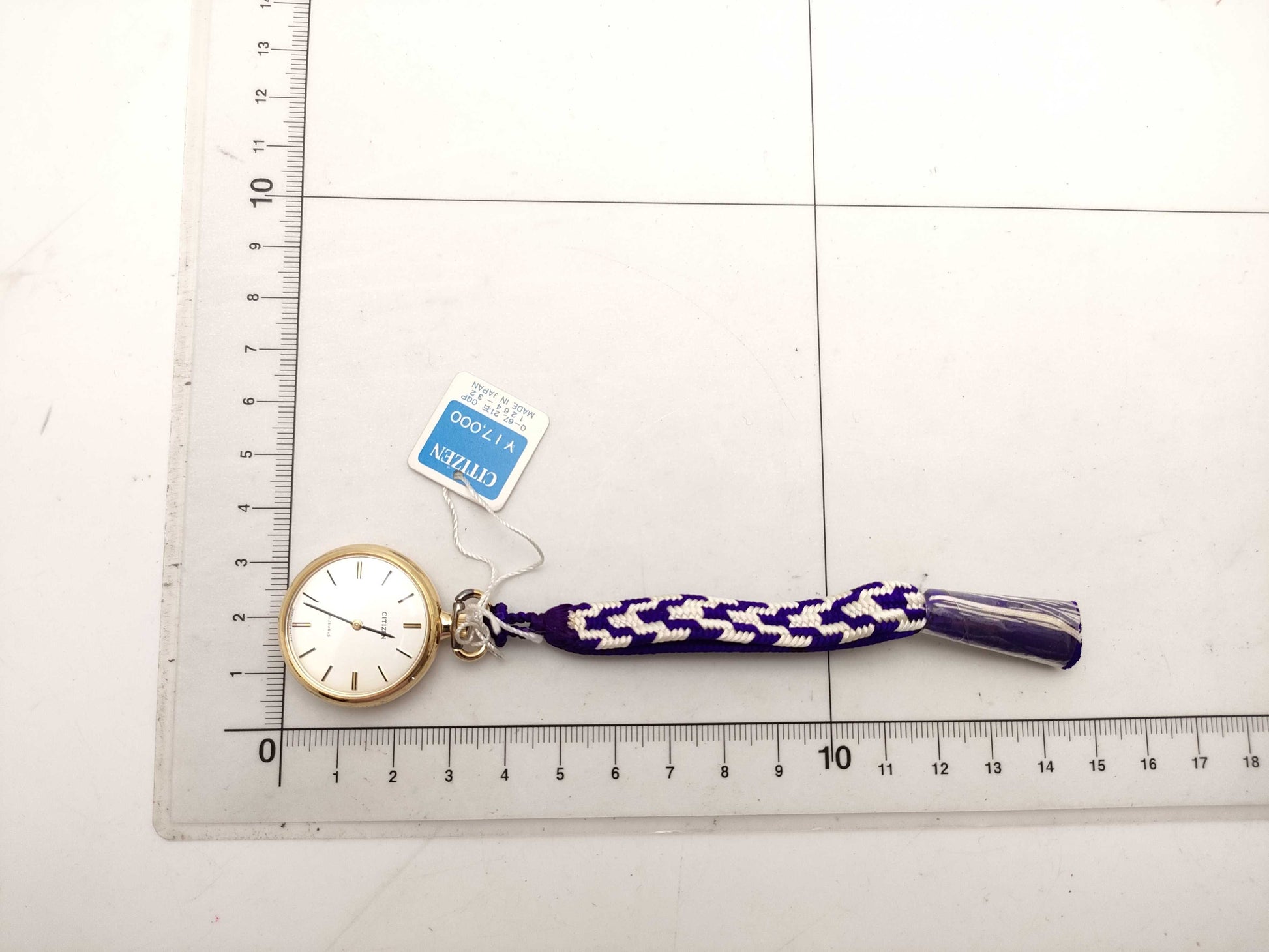 CITIZEN pocket watch with inlaid details, ladies' watch