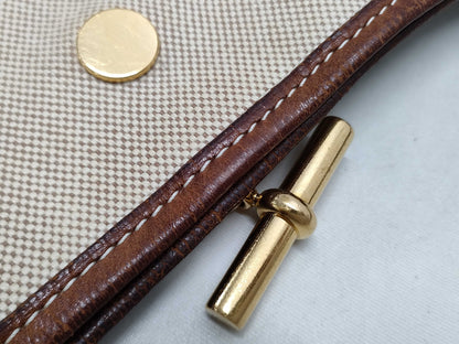 HERMES PM Toile Shoulder Bag