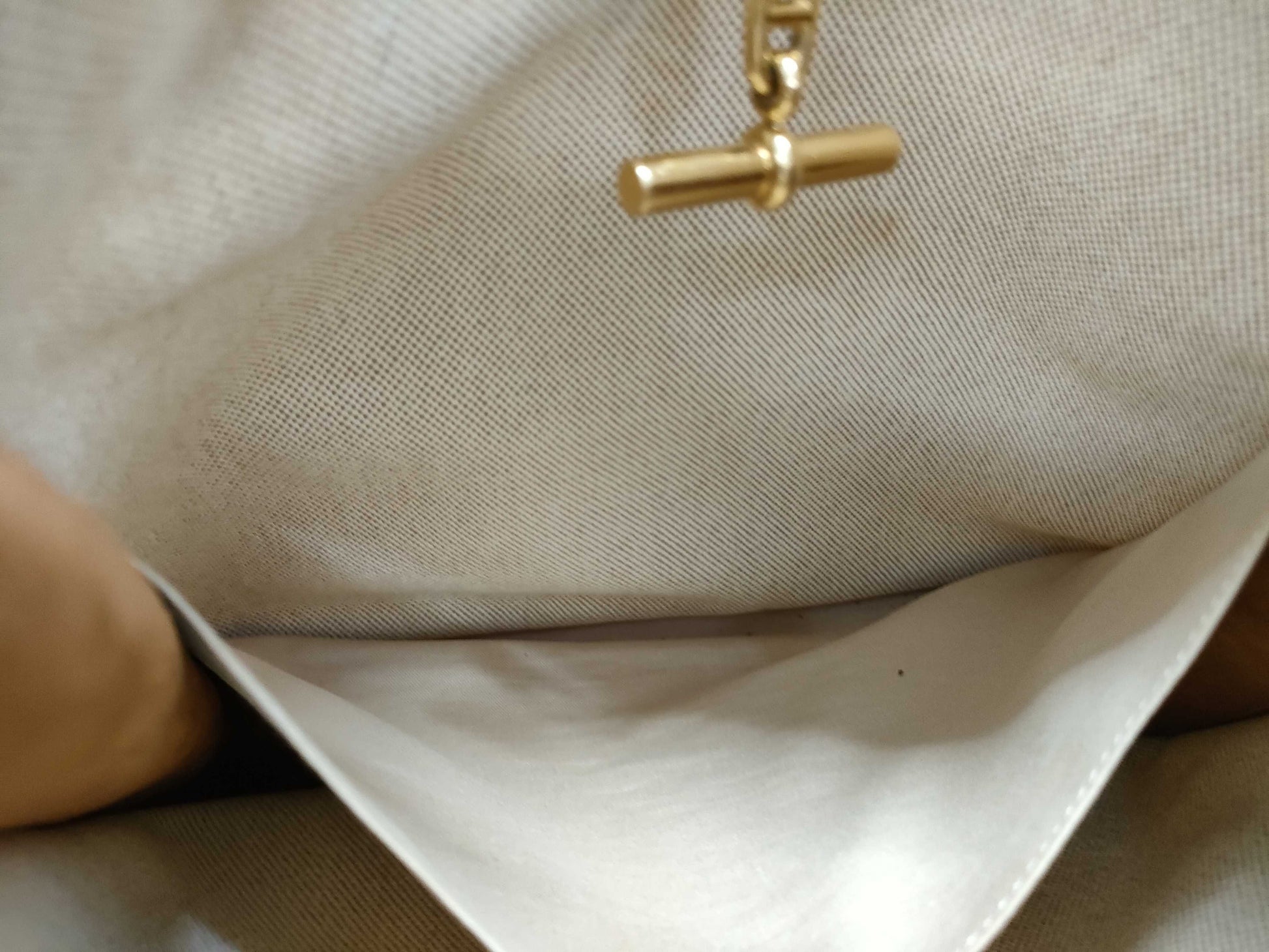 HERMES PM Toile Shoulder Bag