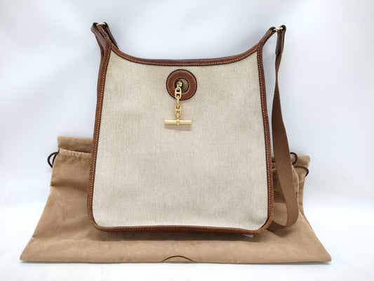 HERMES PM Toile Shoulder Bag