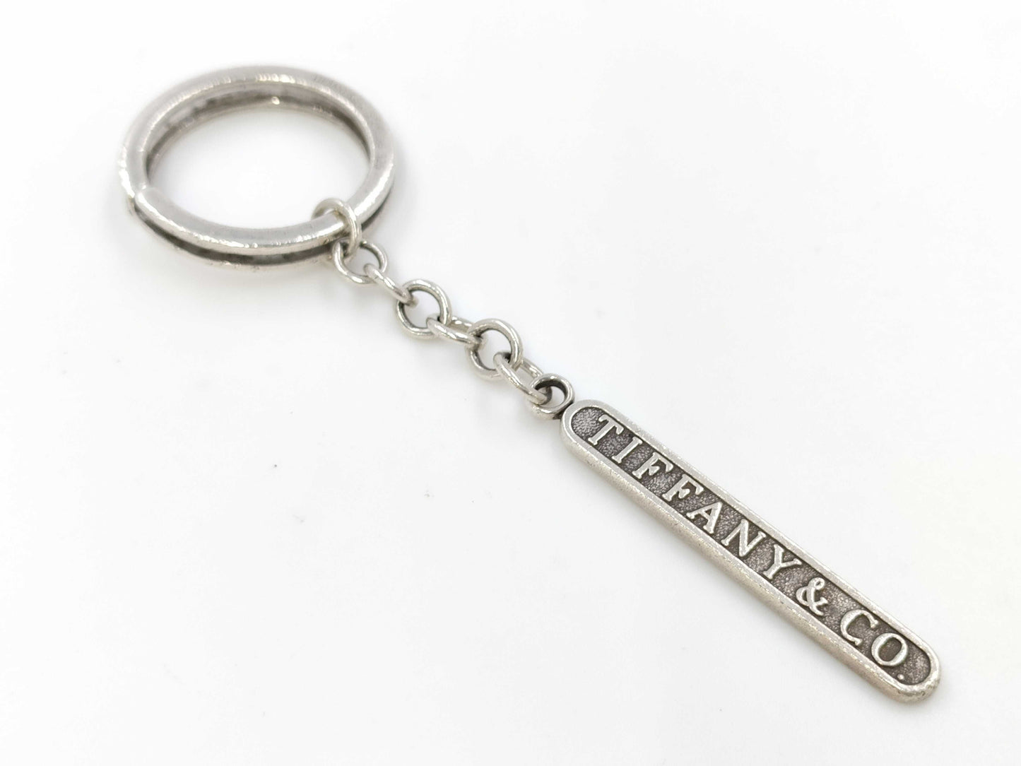 Tiffany & Co. Logo Bar Plate Keychain 14.5g Charm