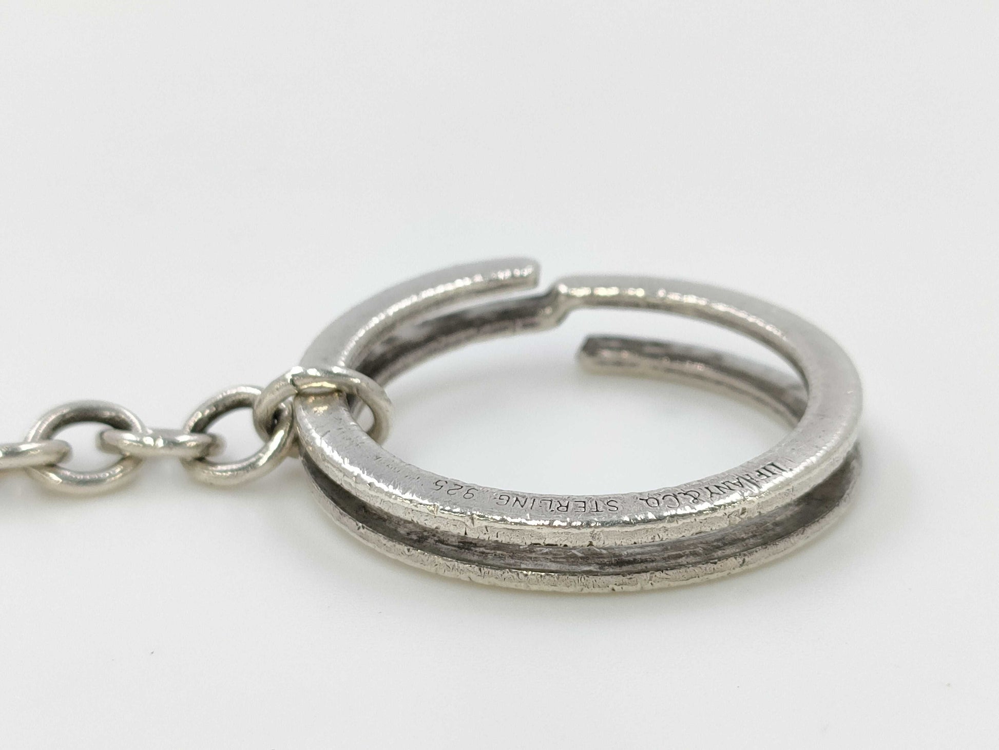 Tiffany & Co. Logo Bar Plate Keychain 14.5g Charm