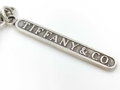 Tiffany & Co. Logo Bar Plate Keychain 14.5g Charm