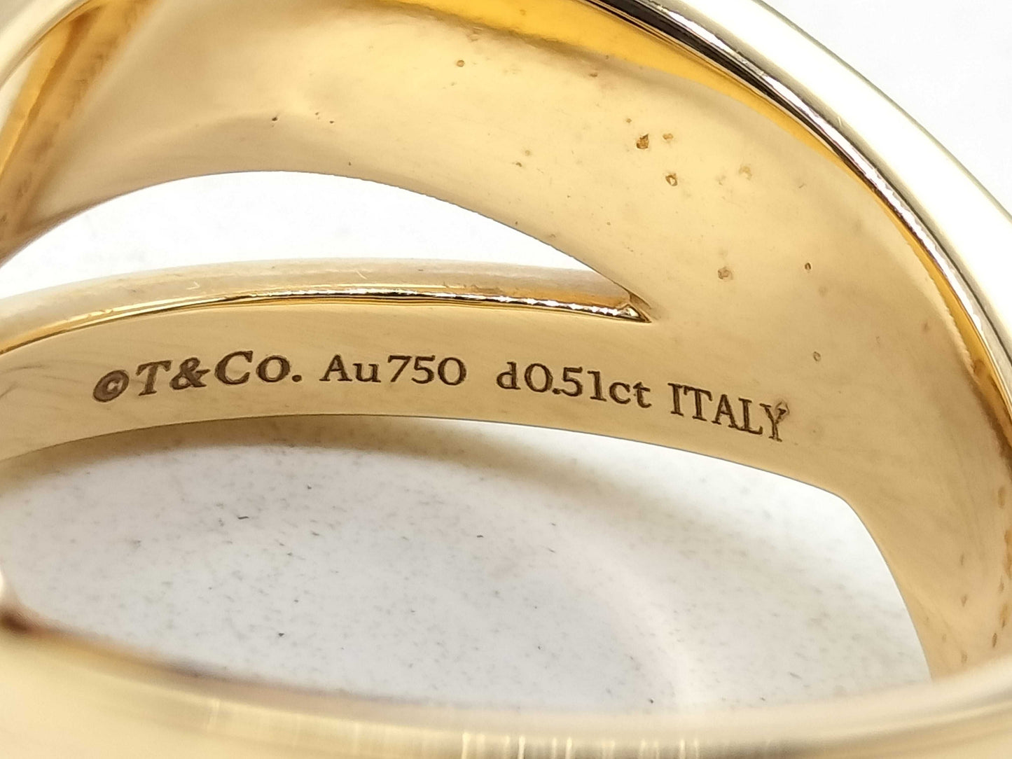 Tiffany & Co. X Wide Ring, D0.51ct, PG, Au750, 9.7g, Ring 