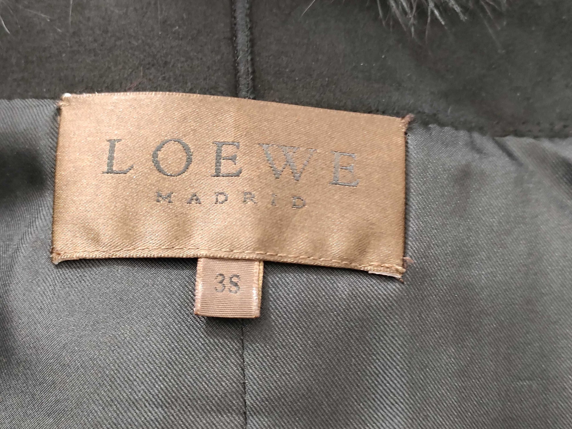 LOEWE Fur Layered Coat/Vest Coat