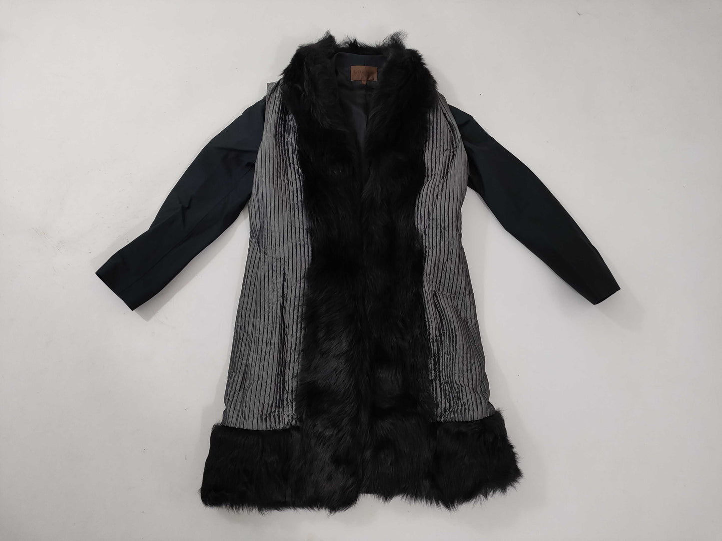 LOEWE Fur Layered Coat/Vest Coat