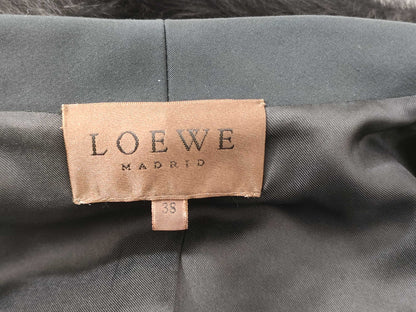 LOEWE Fur Layered Coat/Vest Coat