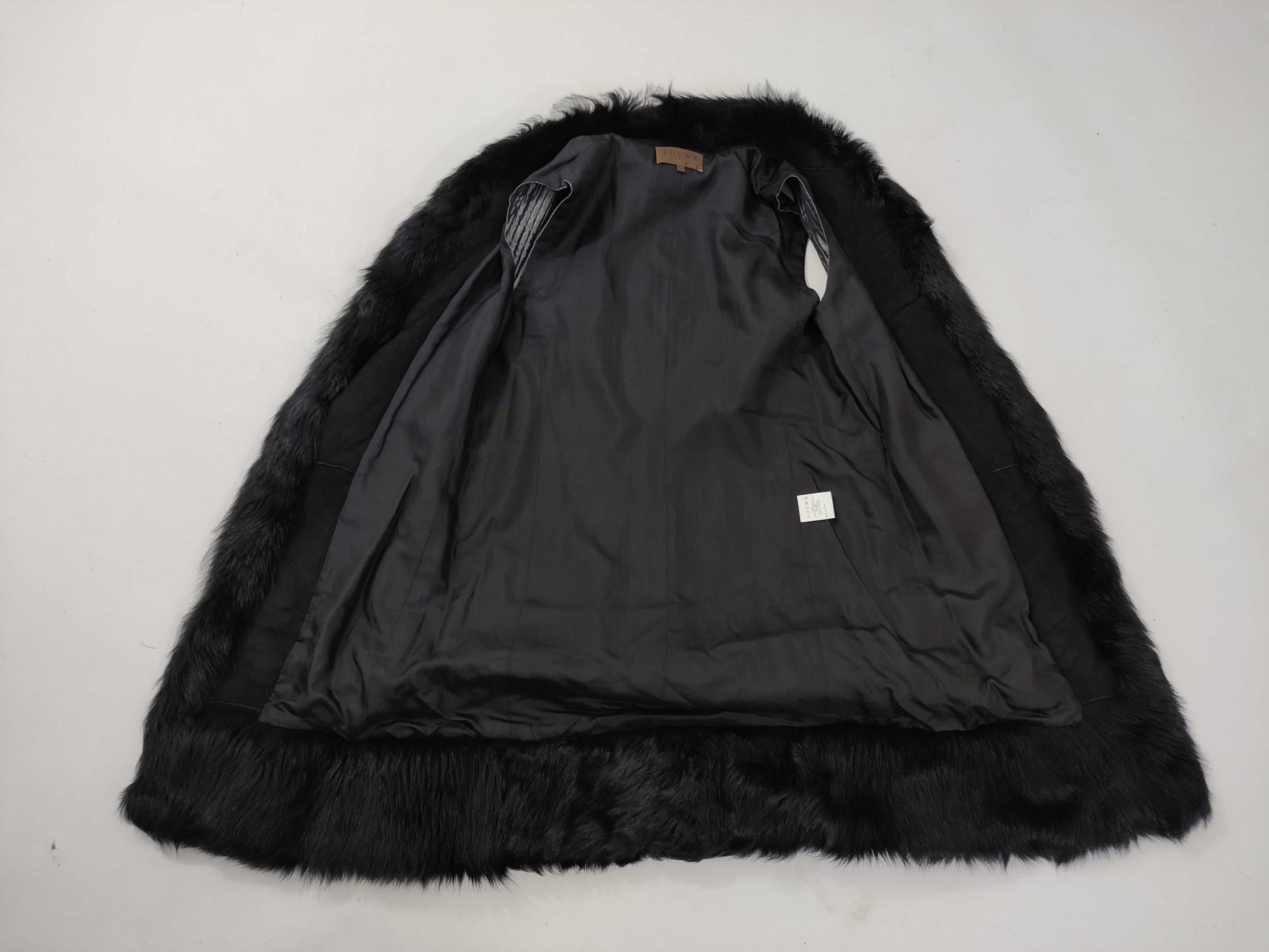 LOEWE Fur Layered Coat/Vest Coat