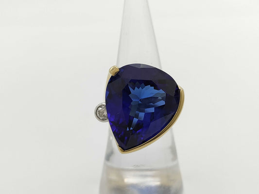 TZ21.76ct D0.22c K18/PT900 18.1g Ring 