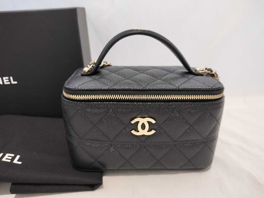 CHANEL Caviar Skin ap4404 Vanity Shoulder Bag