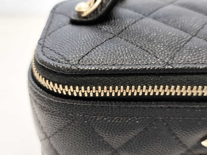 CHANEL Caviar Skin ap4404 Vanity Shoulder Bag