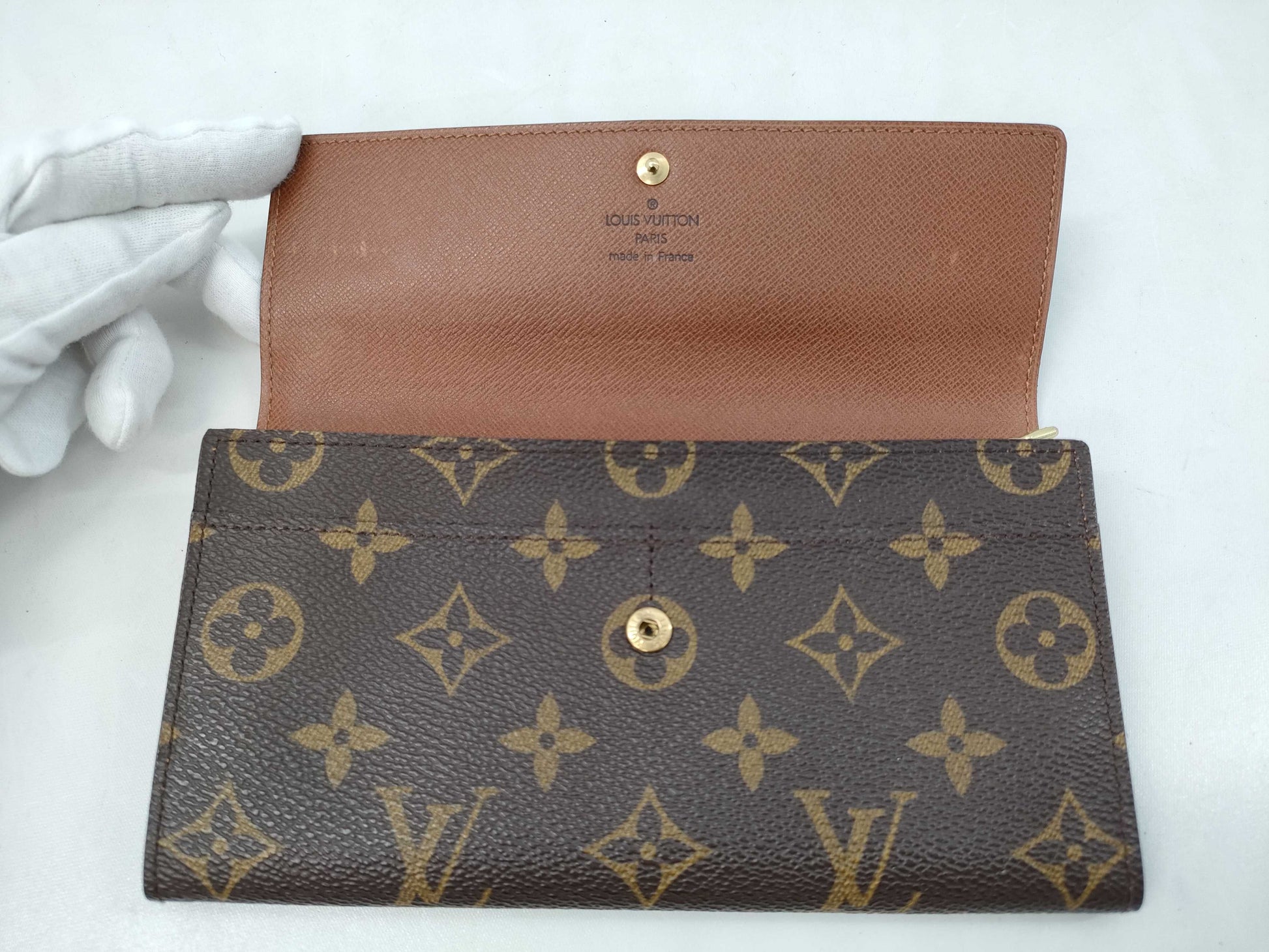 LOUIS VUITTON Monogram Old Portefeuille Sarah Wallet