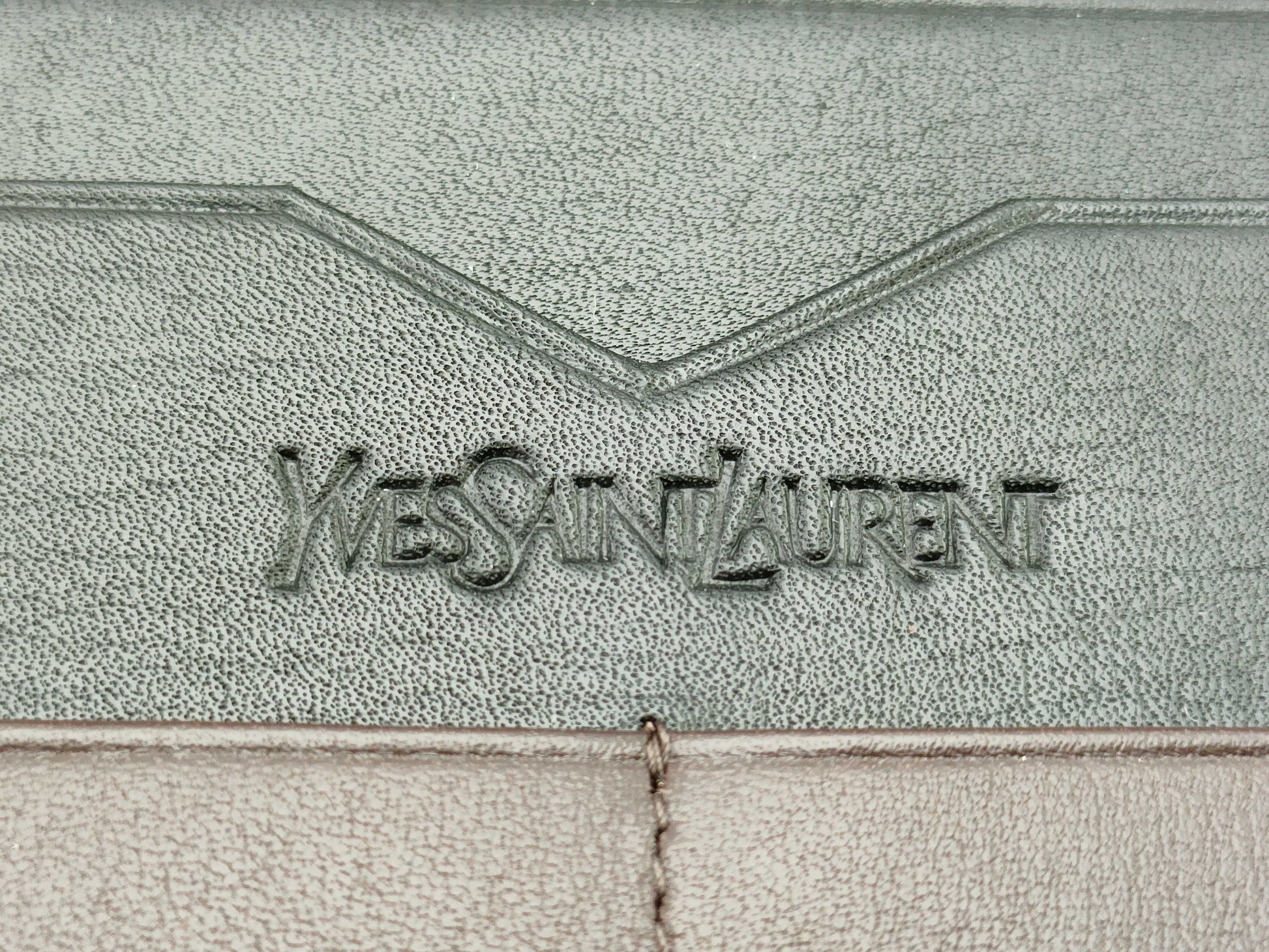 Yves Saint Laurent Long Wallet YSL Brown Leather Wallet