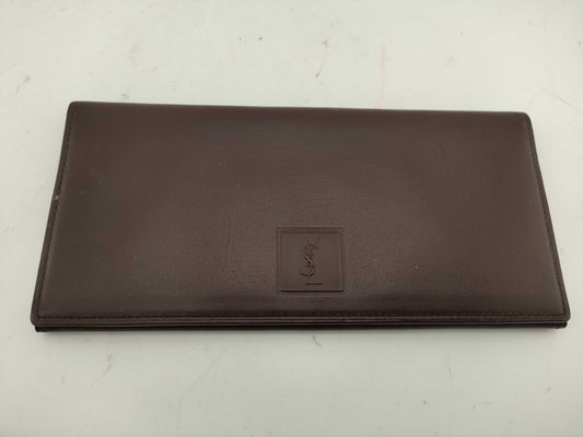 Yves Saint Laurent Long Wallet YSL Brown Leather Wallet
