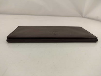 Yves Saint Laurent Long Wallet YSL Brown Leather Wallet
