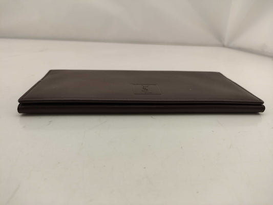 Yves Saint Laurent Long Wallet YSL Brown Leather Wallet