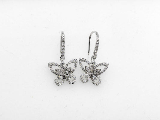 GRAFF Butterfly Diamond WG Au750 4.8g Earrings 