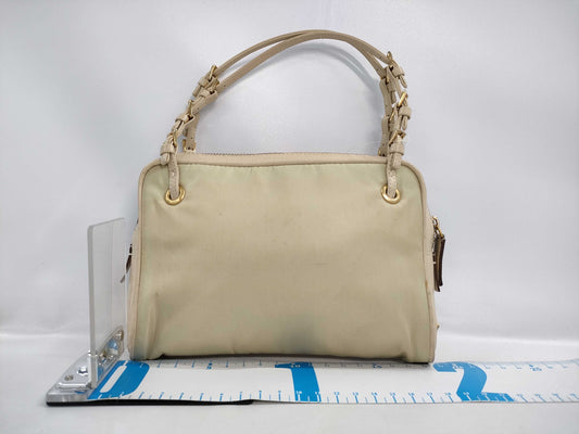 PRADA Nylon Mini Hand Triangle Logo Pouch Handbag
