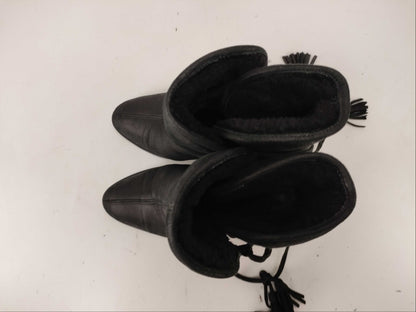 CHANEL Coco Black Fur Other Shoes