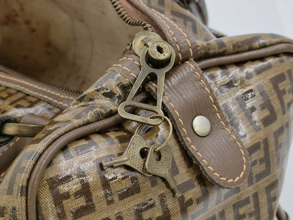 FENDI Mamma Fendi Zucchino Mini Boston Bag