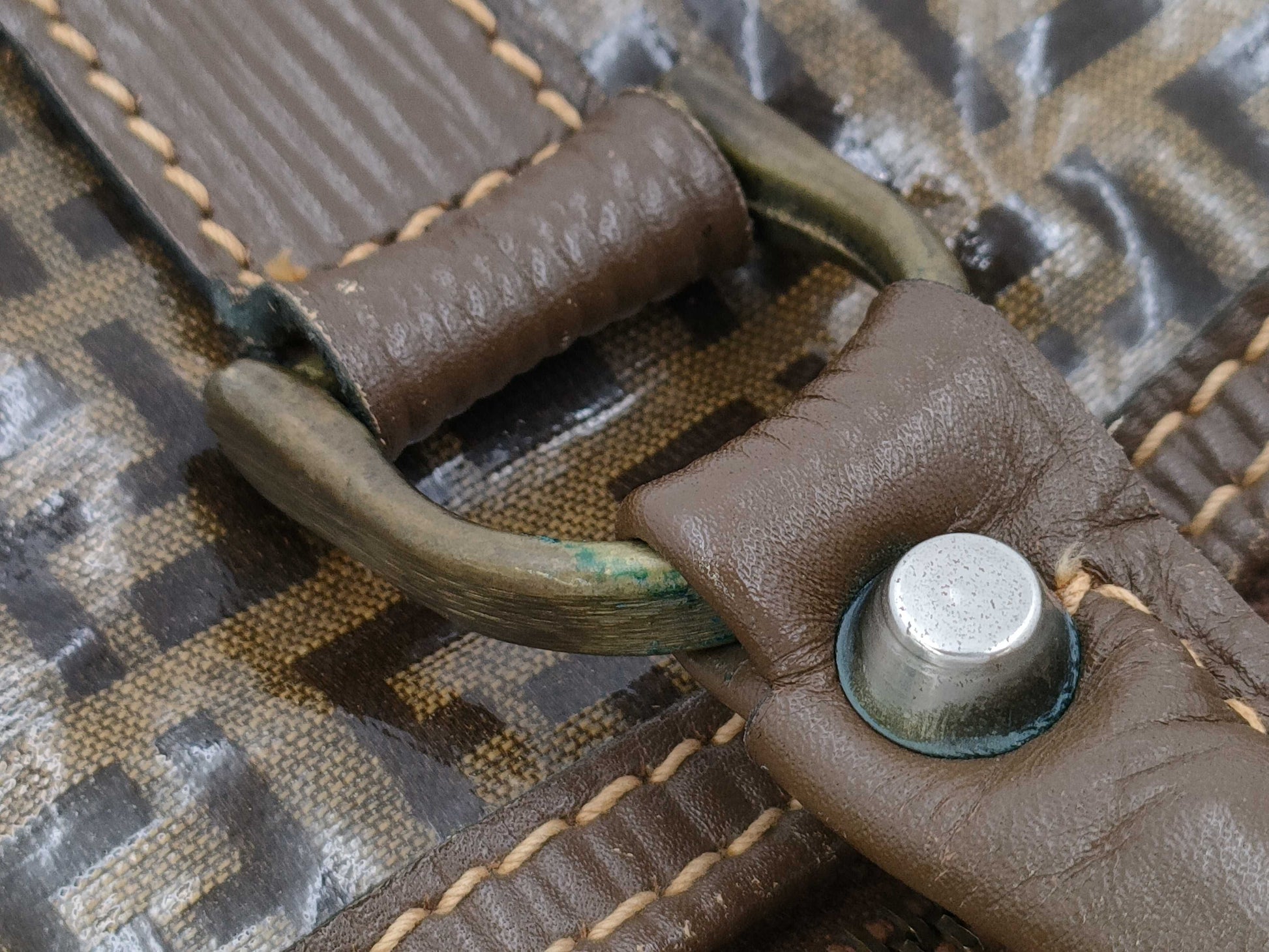 FENDI Mamma Fendi Zucchino Mini Boston Bag