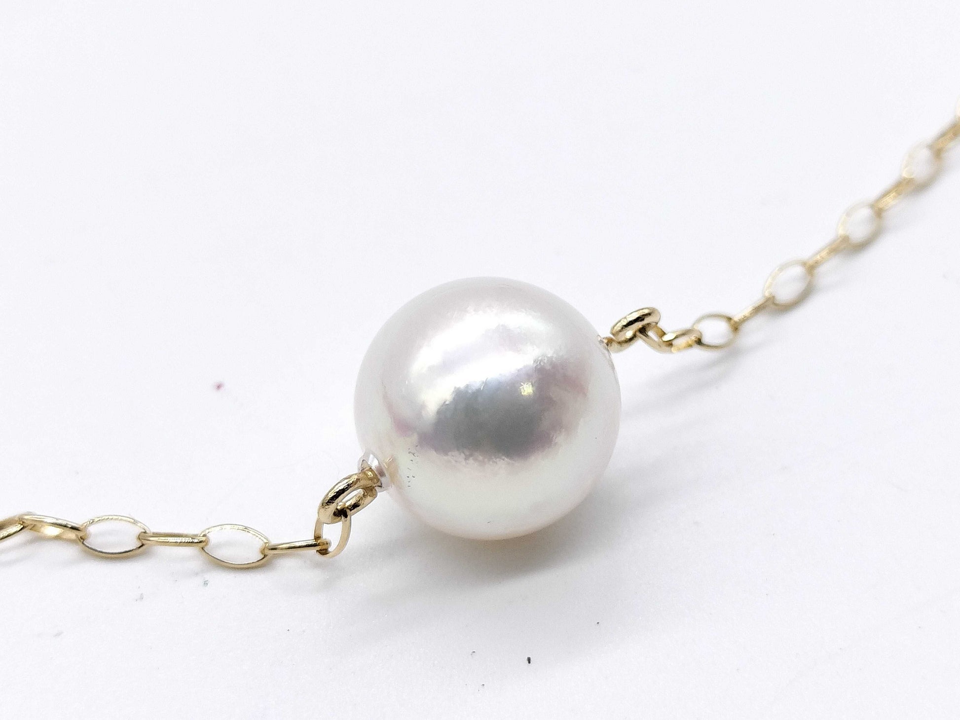 TASAKI Station Akoya Pearl Diameter Approx. 9.1-9.8mm K18 17.3g Necklace 