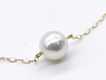 TASAKI Station Akoya Pearl Diameter Approx. 9.1-9.8mm K18 17.3g Necklace 