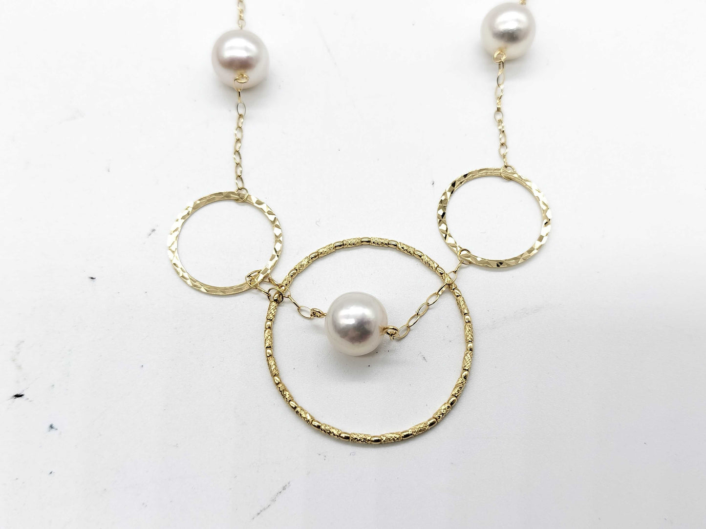 TASAKI Station Akoya Pearl Diameter Approx. 9.1-9.8mm K18 17.3g Necklace 