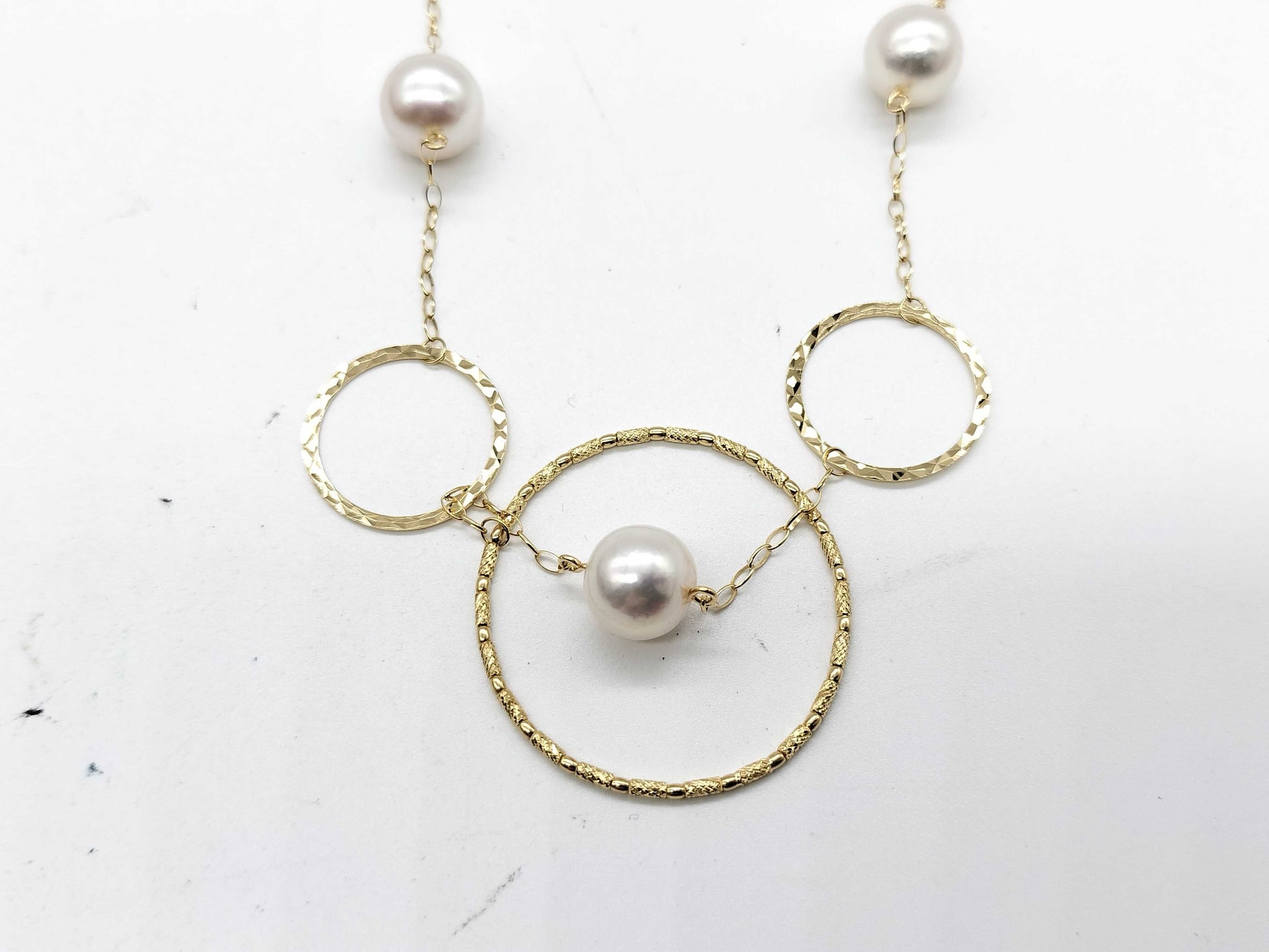 TASAKI Station Akoya Pearl Diameter Approx. 9.1-9.8mm K18 17.3g Necklace 