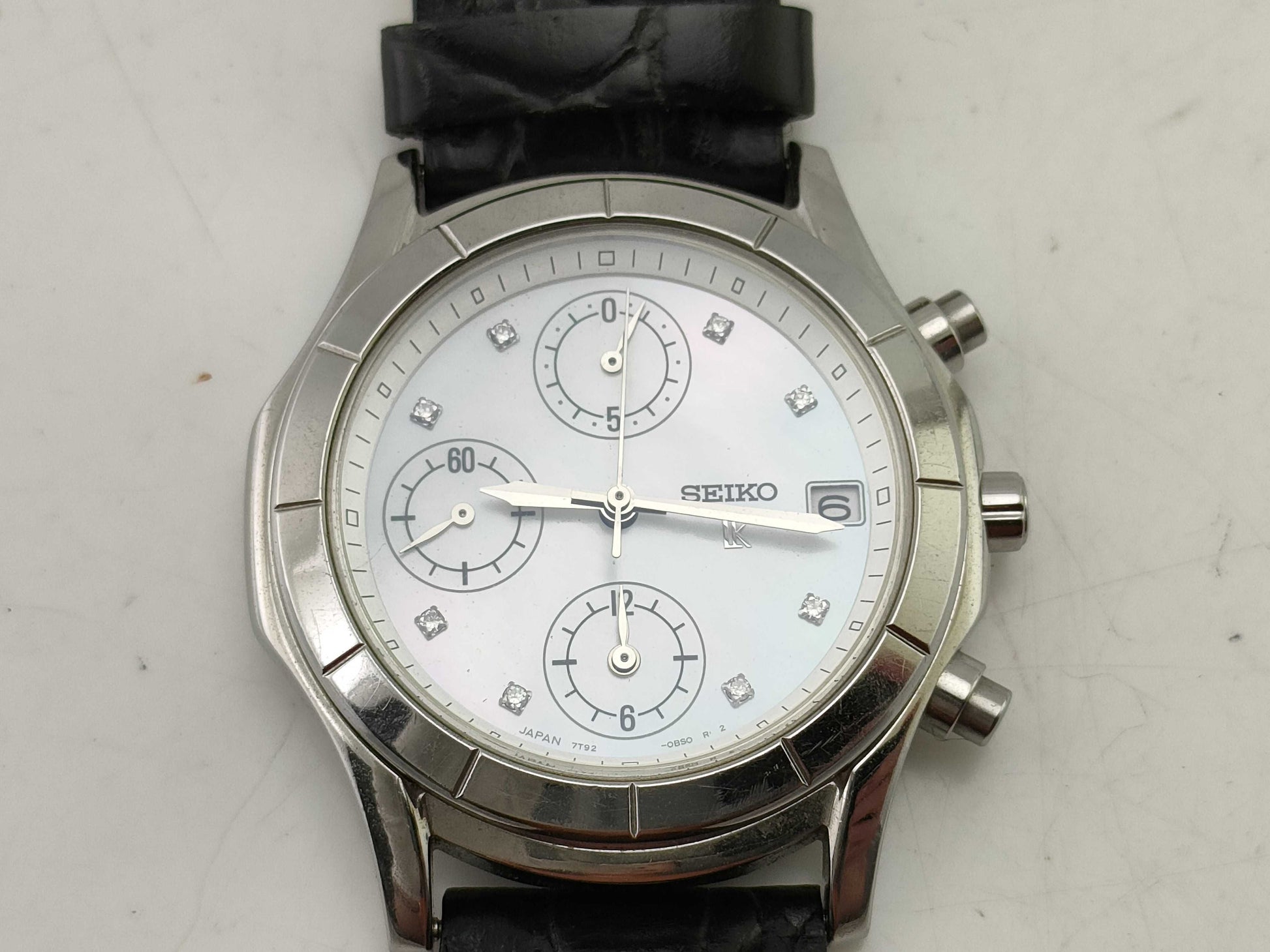 SEIKO Women's Quartz Watch with Shell Dial and Aftermarket Strap, Unused, Boys' Watch