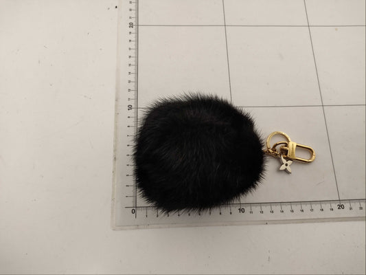LOUIS VUITTON M00008 Bubble M Mink Fur Pompom Charm
