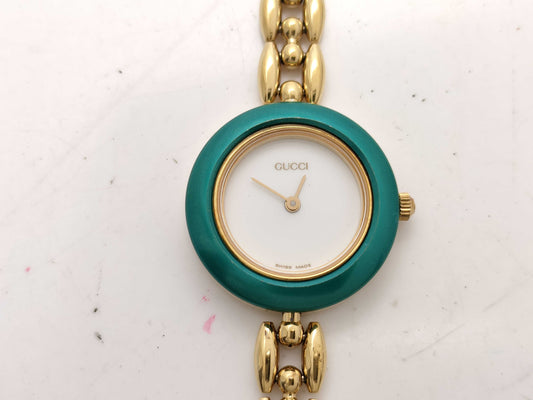 GUCCI Change Bezel 11/12.2 Women's Watch with Interchangeable Bezel