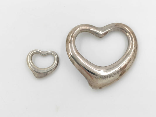 Tiffany & Co. SV925 Open Heart Top 2-Piece Pendant Top