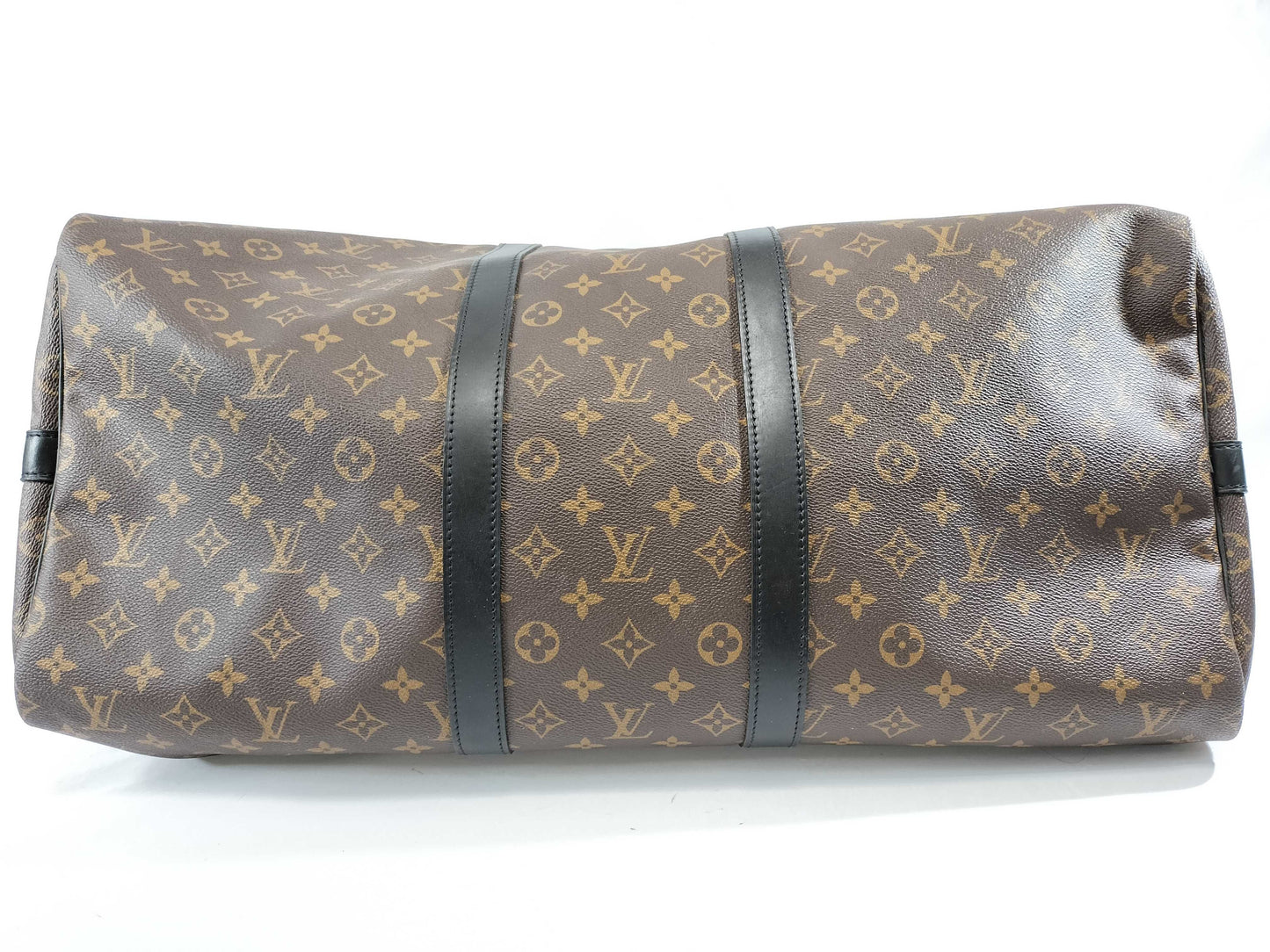 LOUIS VUITTON Monogram Macassar Keepall 55 Bandoli Boston Bag