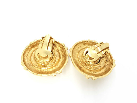 CHANEL F Pearl Earrings
