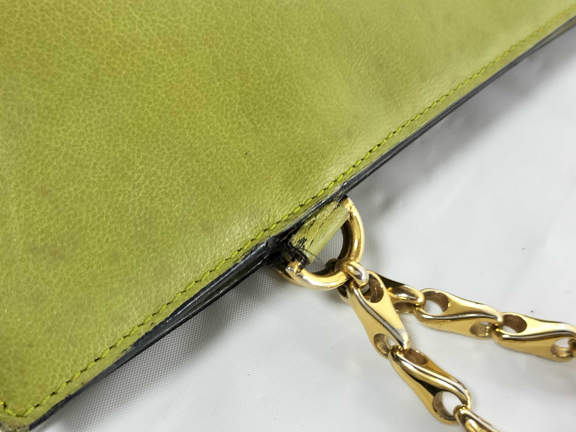 CELINE Leather Chain Handbag Handbag