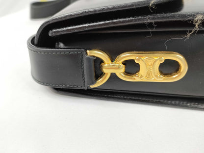 CELINE Leather Shoulder Bag with Triomphe Hardware
