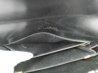 CELINE Leather Shoulder Bag with Triomphe Hardware