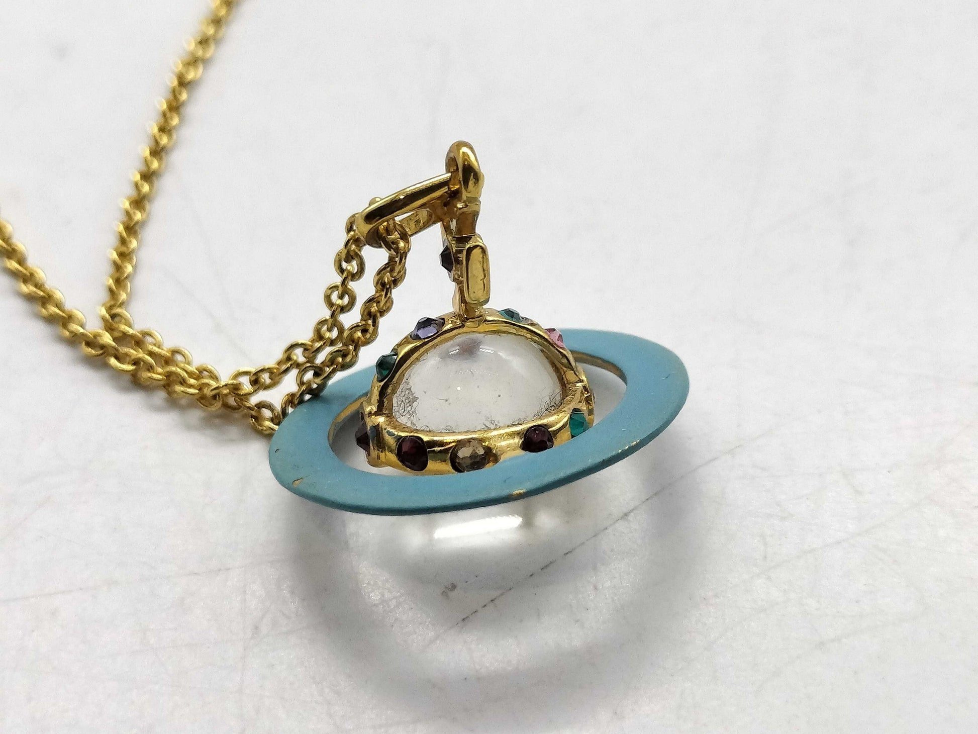  Vivienne Westwood Vivienne Westwood / Orb / Gold Necklace / Multicolor Stone Necklace