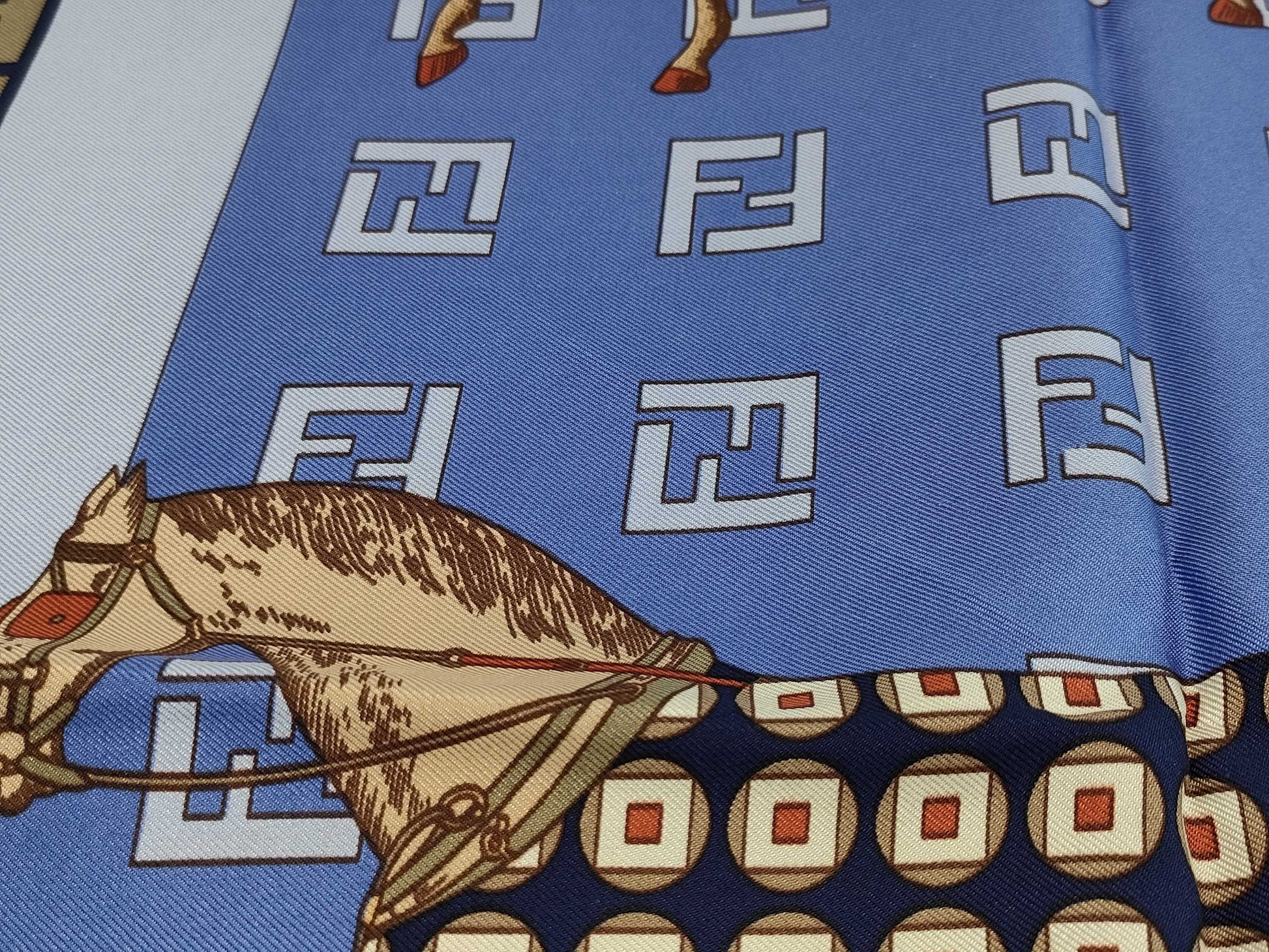 Dior, Fendi, Ferragamo, Celine scarf set of 4