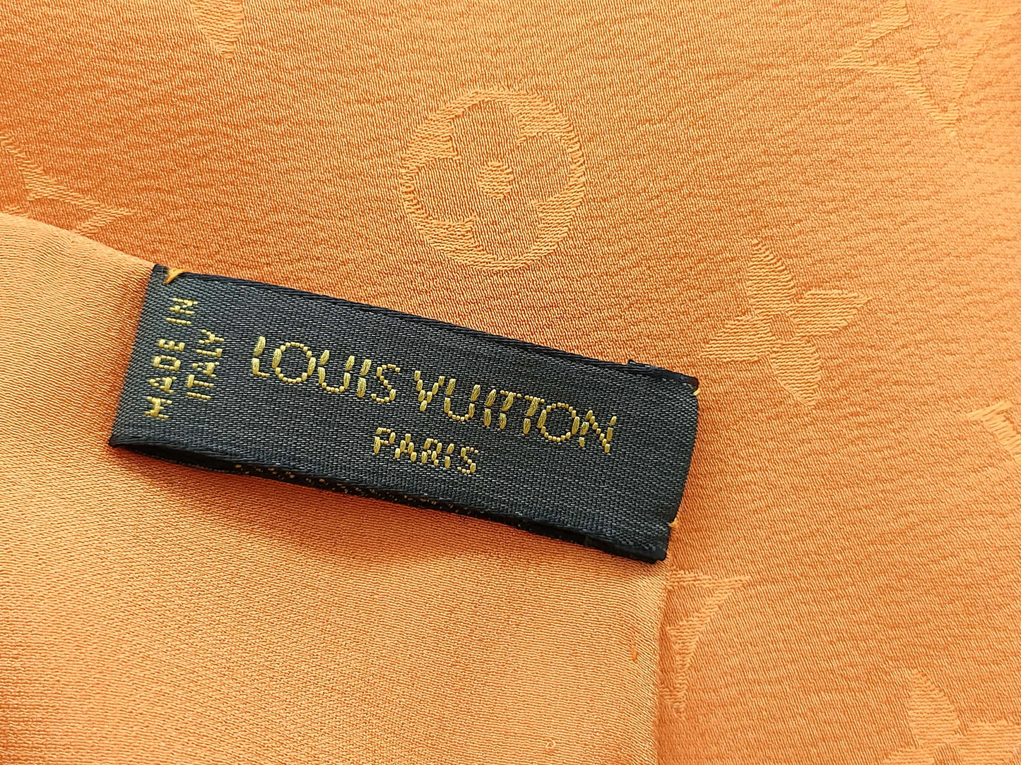 LOUIS VUITTON Monogram Scarf Orange Scarf