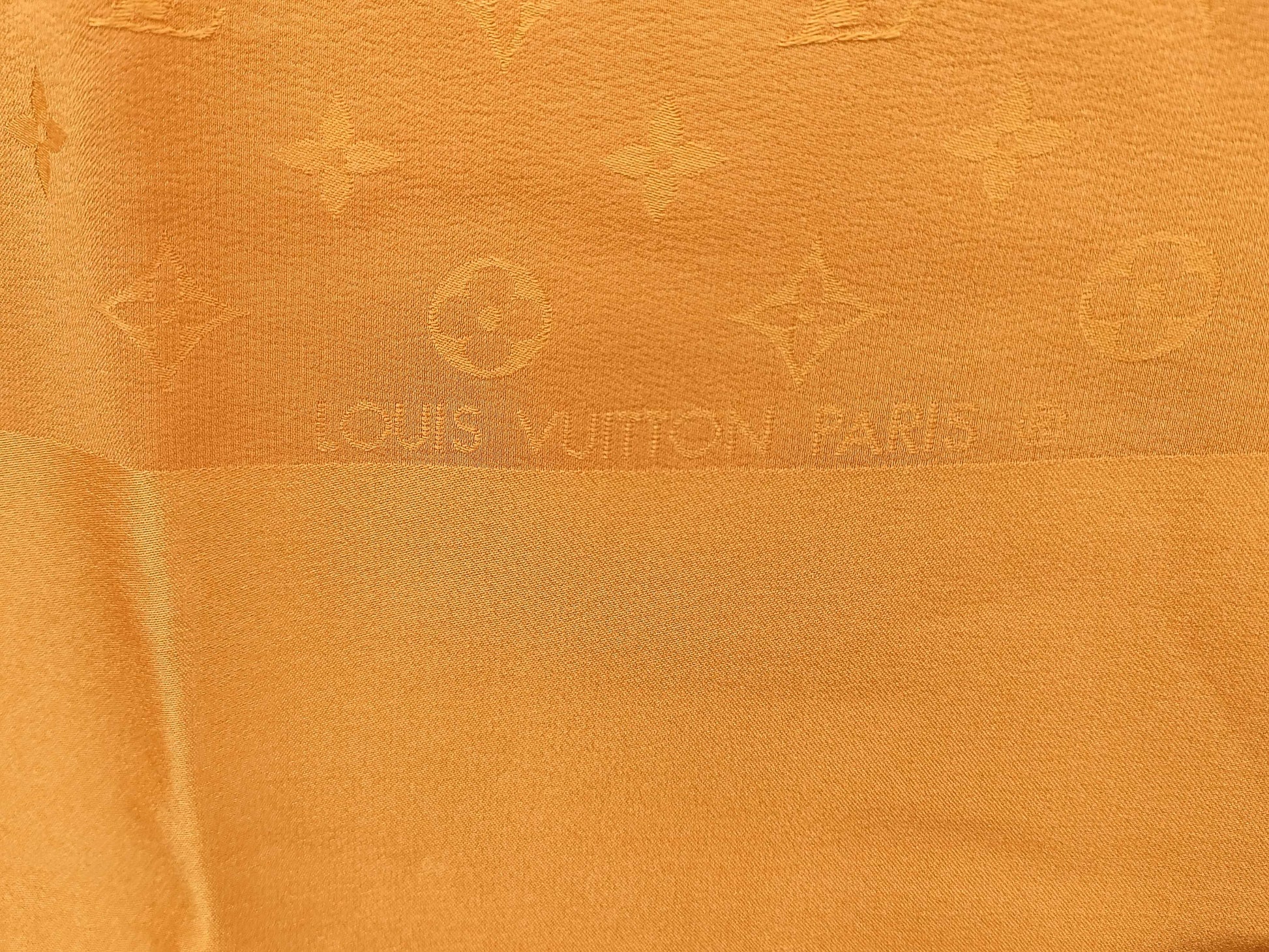 LOUIS VUITTON Monogram Scarf Orange Scarf